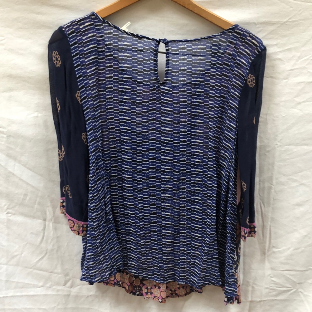 Patterned Quarter Sleeve Blouse - image 5